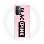 Oppo A93 5G &uuml;mbris Blackpink roosa ja must logo