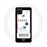 Coque pour Samsung Galaxy A42 5G Billet d'avion Seoul Cor&eacute;e du Sud