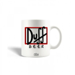 Mug en C&eacute;ramique Simpsons Duff Beer Logo Noir Rouge