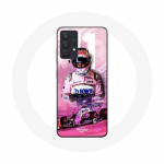 Coque pour Samsung Galaxy A13 4G / A13 4G Lite Formule 1 Sergio P&eacute;rez Pilote de F1 Rose