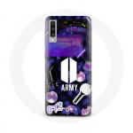 Coque pour Samsung Galaxy A70 Bangtan Sonyeondan BTS Logo Army Bomb Lightstick