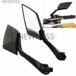 Motor Mirror Scooter E-Bike Rearview Mirrors Electrombile Back Side Convex Mirror 8mm 10mm Carbon Fiber Universal cafe racer