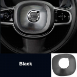 Roostevabast terasest auto stiiliga rooliratta logo embleemi katter&otilde;nga kaunistuste kleebised Volvo XC60 2018 tarvikutele must