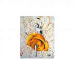 Originaalsed elegantsed naiste tantsul&otilde;uendi maalid elutoa seinapildid Moodne punase roosi lille plakat seinakunst Kodukaunistus 20x30cm