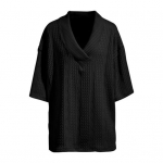 Meeste &uuml;laosa kootud V-kaelusega poolvarrukatega lahtiselt kottis &uuml;hev&auml;rviline Retro aplikatsioon elastne pehme hingav keskmise pikkusega sportlik vabaaja T-s&auml;rk Meeste T-s&auml;rk M valge