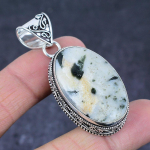 Natural Chrome Diopside Gemstone Handmade 925 Sterling Silver Pendant 2.17 j1u82
