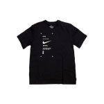 Nike Minimalistlik Kirjalogo Prindiga Vabaaja &Uuml;mmarguse Kaelusega T-s&auml;rk Meeste Topid Must DX5817-010 M