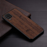 &Uuml;mbris Samsung Galaxy M53 M33 M23 M52 M32 M51 M31 M31S M12 5G funda bambusest puidumustriga Nahast &uuml;mbris Luksuslik kate coque capa M12 kohv