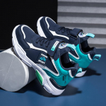 Laste v&auml;litingimustes veekindlad nahast jooksujalatsid Kerged vabaajajalatsid Suurte poiste t&uuml;drukute spordijalatsid 37 tumesinine v&auml;rv/roheline