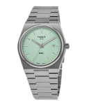 Tissot T-Classic PRX Roostevabast terasest Heleroheline sihver Kvarts T137.410.11.091.01 100M Unisex K&auml;ekell roheline