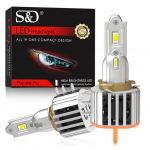 2tk 40000LM H15 LED pirnid Canbus Mini kaugtuled juhtmevabad CSP Turbo auto p&auml;evatuled Auto DRL 6500K Mazda/BMW/Mercedes/Carave/VW jaoks