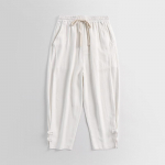 P&uuml;ksid Suured Suvised Meeste Puuvillased K&otilde;rged Suured Suurused Laia s&auml;&auml;rega Linane P&uuml;ksid Suurem&otilde;&otilde;dulised Jooksup&uuml;ksid Meestele Suures suuruses avarad p&uuml;ksid Meestele 7XL valge