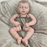17-tolline maalitud/v&auml;rvimata Loulou t&auml;isvin&uuml;&uuml;list silikoonist Reborn Doll Kits Elutruu pehme puudutusega vasts&uuml;ndinud nuku osa K&auml;sitsi valmistatud isetegemise nukutarvikud painted kit