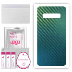 apgo Protective Skin Sticker for the back compatible with Samsung Galaxy S10, Wrap Film, Foil, Vinyl - Pattern Carbon Chameleon CAKA1