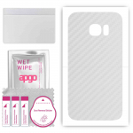apgo Protective Skin Sticker for the back compatible with Samsung Galaxy S7, Wrap Film, Foil, Vinyl - Pattern Transparent Carbon