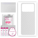 apgo Protective Skin Sticker for the back compatible with Xiaomi Poco C40, Wrap Film, Foil, Vinyl - Pattern Transparent Carbon