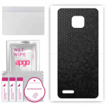 apgo Protective Skin Sticker for the back compatible with Ulefone Note 7T, Wrap Film, Foil, Vinyl - Pattern Black Honeycomb