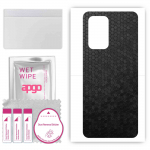 apgo Protective Skin Sticker for the back compatible with Oppo A53s 5G, Wrap Film, Foil, Vinyl - Pattern Black Honeycomb