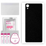 apgo Protective Skin Sticker for the back compatible with Sony Xperia X Performance, Wrap Film, Foil, Vinyl - Pattern Matte Black