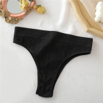 Suurus S-XL Naiste Stringid Alusp&uuml;ksid Seksikas aluspesu Madala v&ouml;&ouml;kohaga G-String Naiste alusp&uuml;ksid T&uuml;drukute stringid Tugevad T-selja &otilde;mblusteta pesu S-m&1pc must