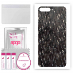 apgo Protective Skin Sticker for the back compatible with Huawei Y6 (2018), Wrap Film, Foil, Vinyl - Pattern Carbon Black Pixel