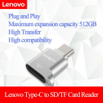 USB-t&uuml;&uuml;pi C-kaardilugeja 480Mbps 512GB USB-C TF Micro SD OTG-adapter Type-C TF-m&auml;lukaardilugeja s&uuml;learvutile Lenovo D201