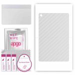 apgo Protective Skin Sticker for the back compatible with Motorola Moto Tab G62 LTE, Wrap Film, Foil, Vinyl - Pattern Transparent Carbon