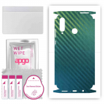apgo Protective Skin Sticker for the back+sides compatible with Huawei nova 4e, Full Wrap Film, Foil, Vinyl - Pattern Carbon Chameleon CAKA1