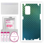 apgo Protective Skin Sticker for the back+sides compatible with Oppo Reno 6 5G, Full Wrap Film, Foil, Vinyl - Pattern Carbon Chameleon CAKA1