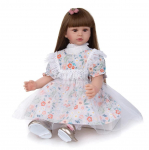 Uus disain KEIUMI Elegant Reborn Baby Girl Nukud 24'' 60 cm Printsess Pehme Vin&uuml;&uuml;l Baby Reborn Pika kullaga lokkis j&otilde;ulukingid 60 cm