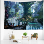 Multifilm Puu Mets Vaip Seinale Riputatav Kawayi Boheemlaslik Stiil Ps&uuml;hhedeelne Elutuba Magamistuba Kodu Dekoratsioon 230x180CM