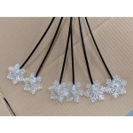 6 Head Solar snowflake Star Lights Garden Lawn Lights Outdoor Firefly Bee Light For Christmas Courtyard Patio Pathway Decoration 5pcs