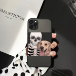 Naljakas armas luustiku&uuml;mbris iPhone'ile 13 12 11 Pro Max 7 8 Plus 13 12 Mini XS Max X XR SE 2020 p&otilde;rutuskindel l&auml;bipaistev kate iPhone 13pro max