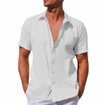 Disainer kevadsuvi Meeste vabaaja puuvillased linased &uuml;hev&auml;rvilised l&uuml;hikeste varrukatega s&auml;rgid lahtised s&auml;rgid L