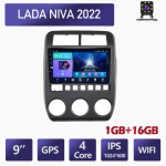 Loominguline Androidi autoraadio Lada Niva 2022+ multimeediumivideopleieri jaoks, navigeerimine WIFI GPS DSP RDS 2din 1+16 GB 1+16GB