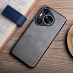 Nahk&uuml;mbris Huawei Pura 70 Ultra Pro coque s&otilde;rmej&auml;ljekindel vastupidav matt kate pura 70 pro &uuml;mbrisele funda Pura 70 Ultra tumehall v&auml;rv