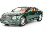 1/24 Bentley Continental GT Mudelauto Sulamist Diecast M&auml;nguasi Kollektsioneeritav Tagasit&otilde;mmatav M&auml;ngus&otilde;iduk Heli ja Valgusega Uks Avaneb T&uuml;drukutele Poistele Kingitus 1/24-Size:22.5*9*6cm roheline