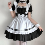 Must armas Lolita Cosplay kost&uuml;&uuml;m Animatsioon Show Riietus Neiu Kost&uuml;&uuml;mid T&uuml;drukud Naised Armas teenija kleit Riided S must