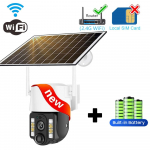 Uus p&auml;ikesekaamera PIR inimtuvastus 5MP HD v&auml;litingimustes v&auml;rviline &ouml;&ouml;n&auml;gemine 4G SIM-kaart WIFI videovalve nutikas koduvalve CCTV WIFI Camera