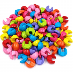 6 &uuml;hev&auml;rvilist segatud 3D-kujundusega lahtised helmed auguga lille-, t&auml;he-, maasika- ja isetehtud ehete valmistamiseks m&otilde;eldud ripats-ehte aksessuaariks Geometry 11mm 30Pcs