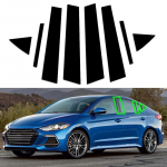 8 tk auto samba postid Dekoratiivne paneelkleebis Ukse akna trimmikatte v&auml;listarvikud Hyundai Elantra sedaani 2017-2020 jaoks