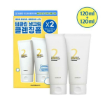 numbuzin No. 2 Deep Clean Fresh Cream Cleanser Double Set (120mL+120mL) yellow