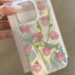 Roosa roosivee laineline &uuml;mbris - &Uuml;hilduv Apple 15/14/13/12/11/PRO/PROMAX/XSMAX/XR/XS-iga. iPhone 12 Pro