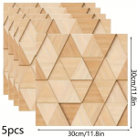 5 tk 3D Retro puidus&uuml;&uuml; isekleepuvad seinakleebised Peel and Stick Vin&uuml;&uuml;lvaht Vee- ja plekikindlad k&ouml;&ouml;giseinapaneelid Magamistoa sisekujundus 5pcs