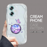 Armas koomiksimustriga kreemjas tekstuuriga korpus, lainelise servaga pehme silikoonkaanega telefoni&uuml;mbris OPPO Reno Realme jaoks OPPO A92 puhas