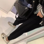 Talvised naiste &uuml;hev&auml;rvilised vabaaja paksud kootud p&uuml;ksid k&otilde;rge v&ouml;&ouml;kohaga, n&ouml;&ouml;riga, slim fit haaremp&uuml;ksid daamile, pehmed, mugavad, mitmek&uuml;lgsed, soojad, moekad, laiad p&uuml;ksid one size