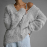 Elegantne pikkade varrukatega naiste kampsun, naiste &uuml;herealine vabaaja kardigan pehme painduv kootud v&auml;lir&otilde;ivad M beež