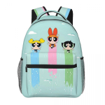The-Powerpuff-Girls Tr&uuml;kitud Kerge Vabaaja Koolikott Kooli V&auml;ljas Ostlemiseks Kontorisse 17 tolli