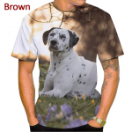 Animal Dalmaatsia 3D meeste T-s&auml;rk Moe koer armas Aalmaatsia Shiba Inu Unisex vabaaja t&auml;navar&otilde;ivaste s&auml;rk S