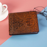 Krokodillimustriga meeste krediitlitsentsi kaardihoidja rahakott ja auto juhiloa hoidja disainer mitme kaardi pesa jaoks m&otilde;eldud &uuml;mbris kaartide jaoks pruun